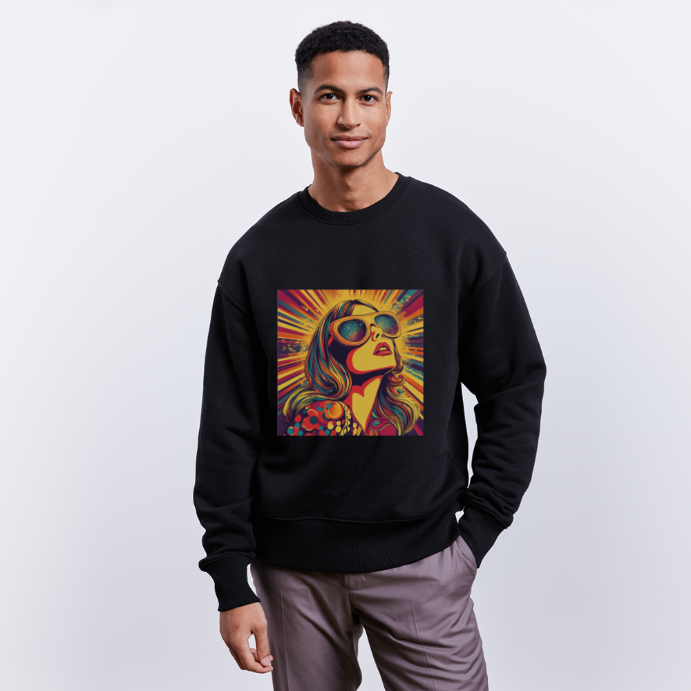 Disco Fever, Ekologisk oversizetröja RADDER unisex från Stanley/Stella - svart