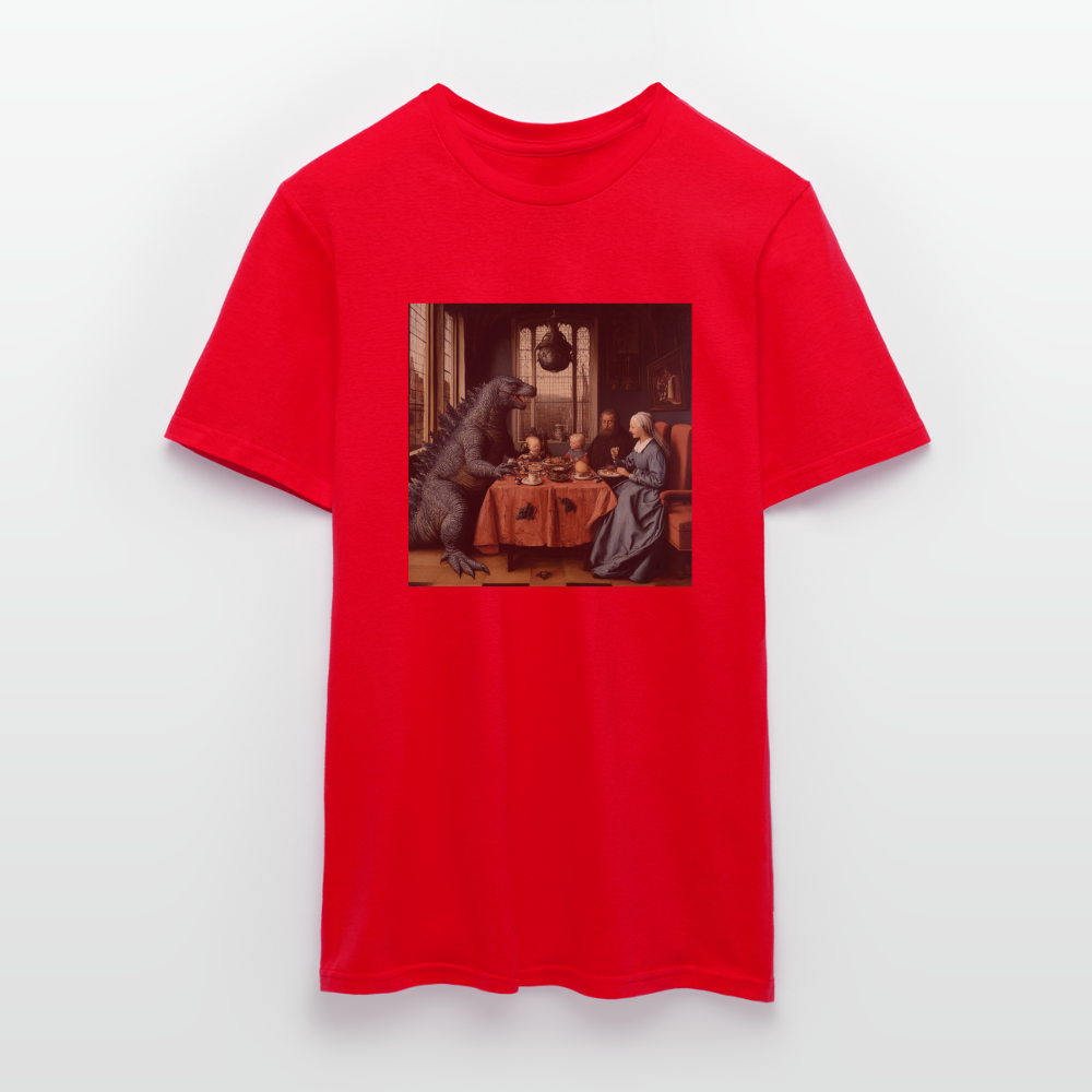 Familjens Fest med Gäst,T-shirt herr - röd