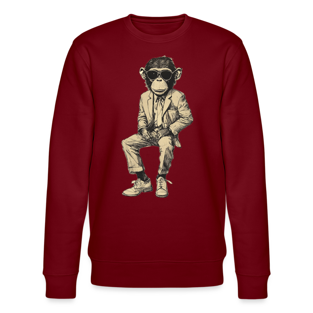 Mod Monkey, Ekologisk sweatshirt CHANGER unisex från Stanley/Stella - vinröd