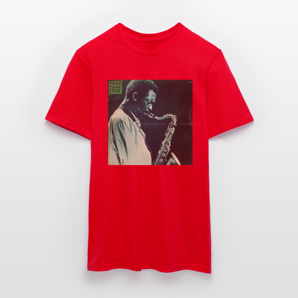 Gåtfull figur i jazzens underground, T-shirt herr - röd
