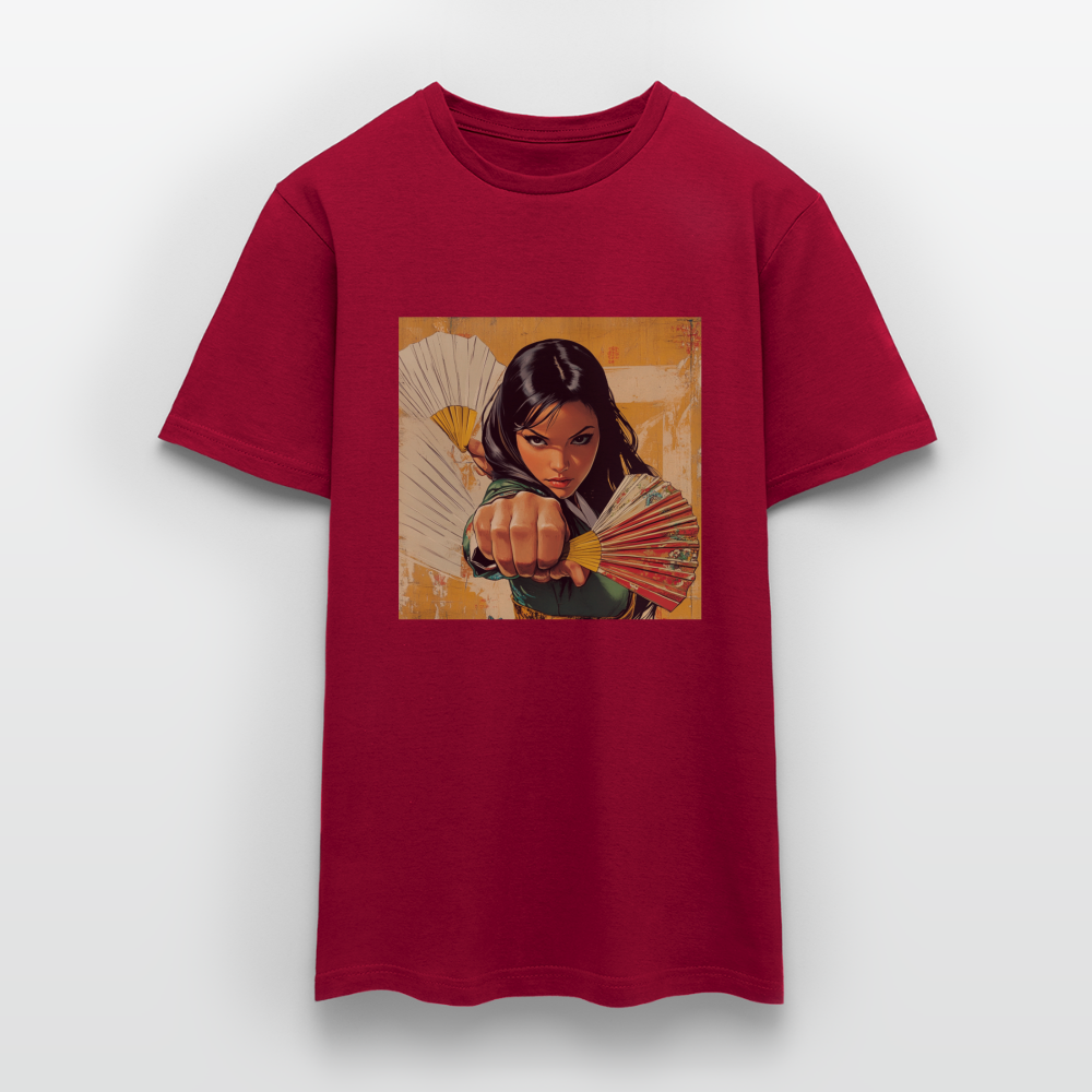 Blå Lotus, T-shirt herr - tegelröd