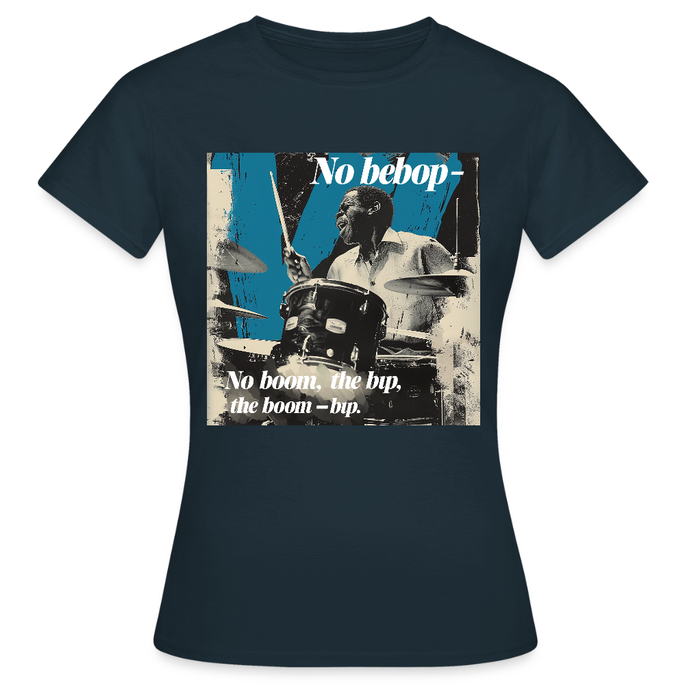 Push It Bebop, T-shirt dam - marinblå