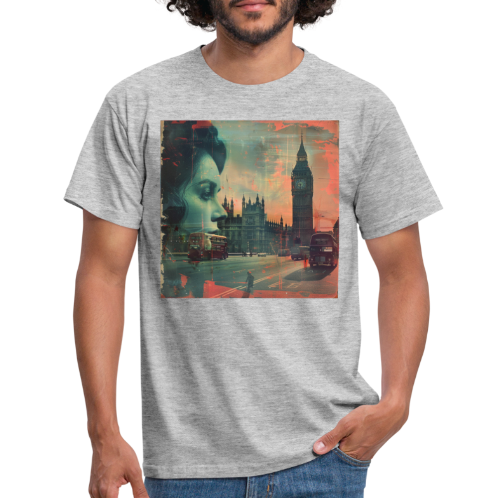 The Beat of London, T-shirt herr - gråmelerad