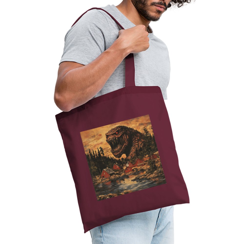 När Draken Vaknade vid Siljan, Tygväska - vinröd