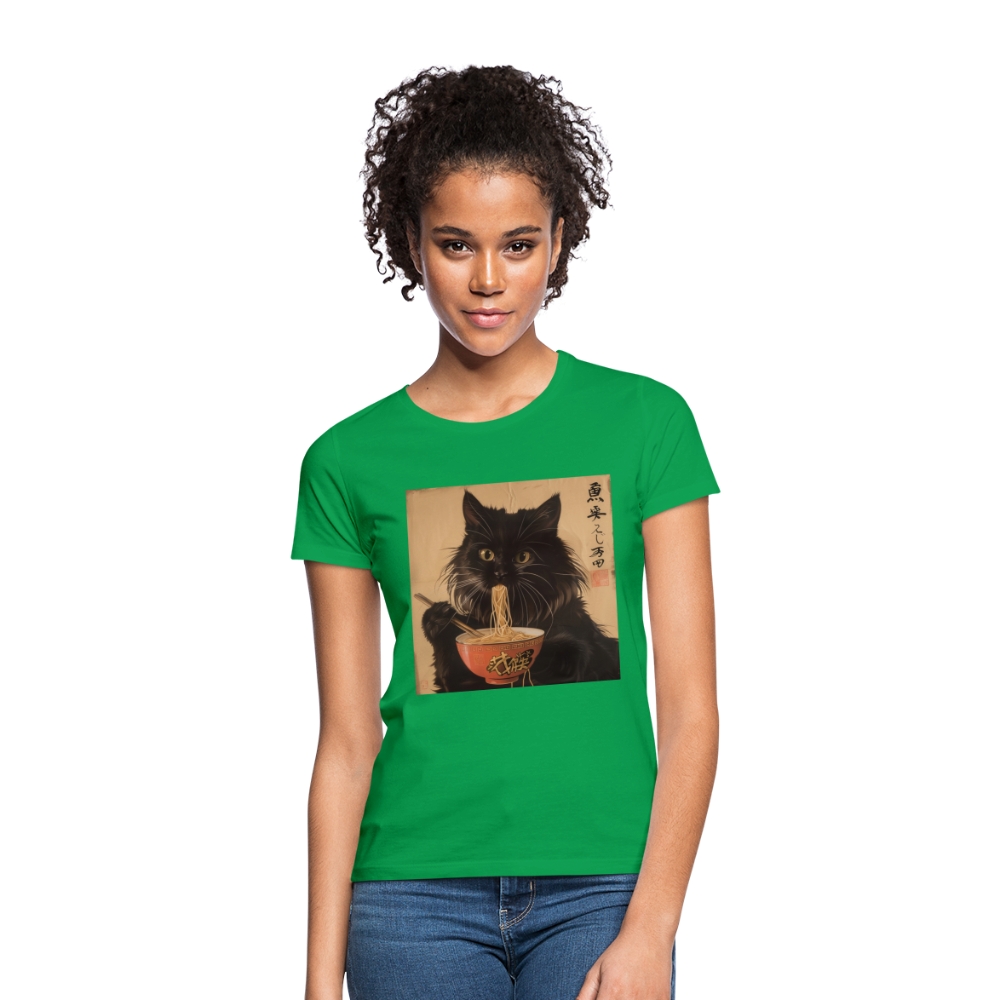Kejsarens Katt och Ramens Hemlighet, T-shirt dam - kellygrön