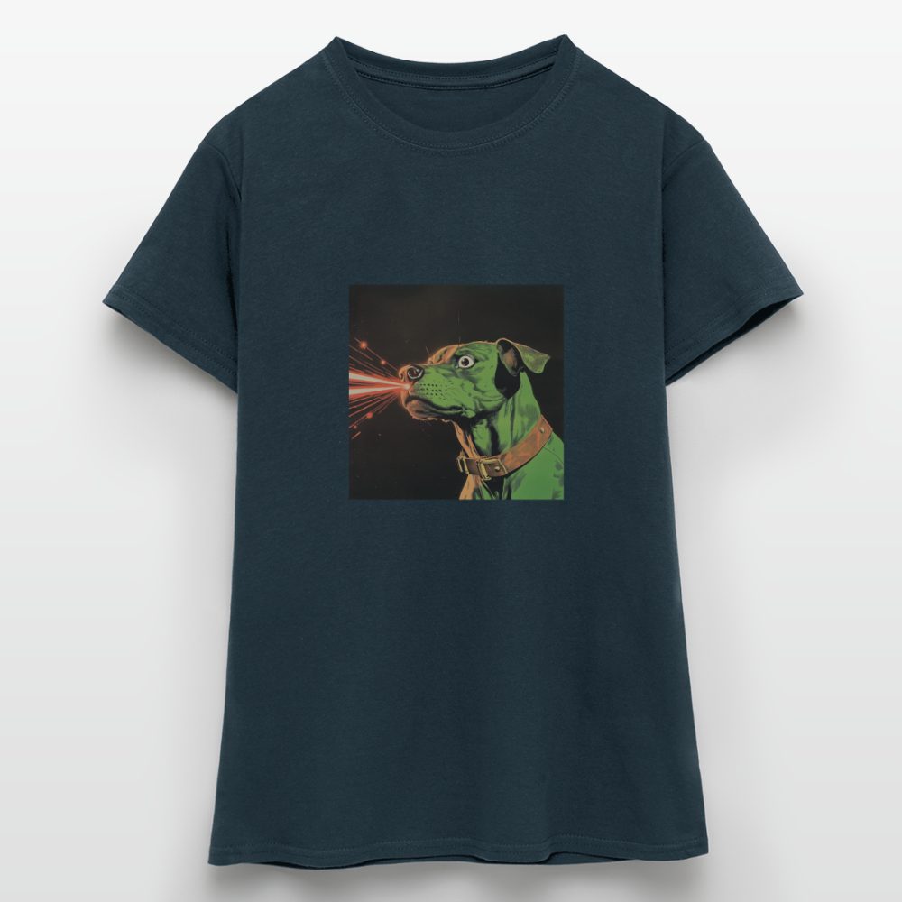 Strålhunden, T-shirt dam - marinblå