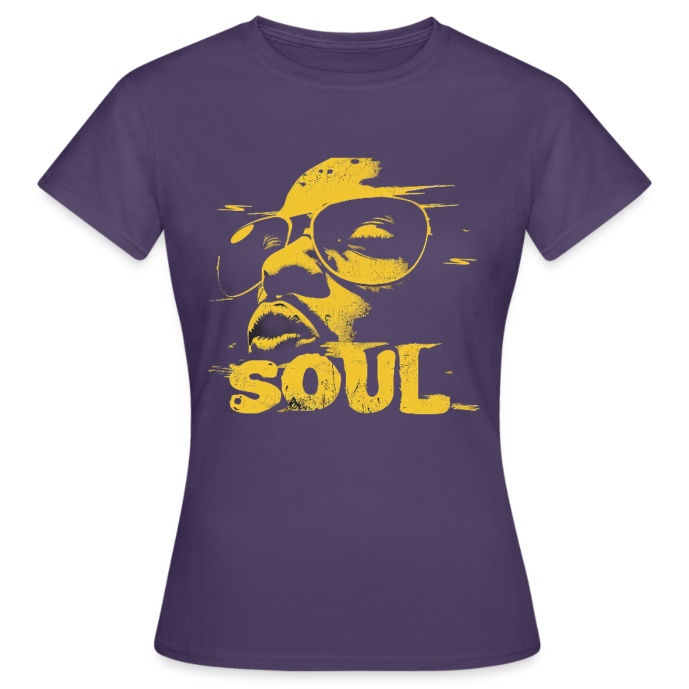 Funky Soul, T-shirt dam - mörklila