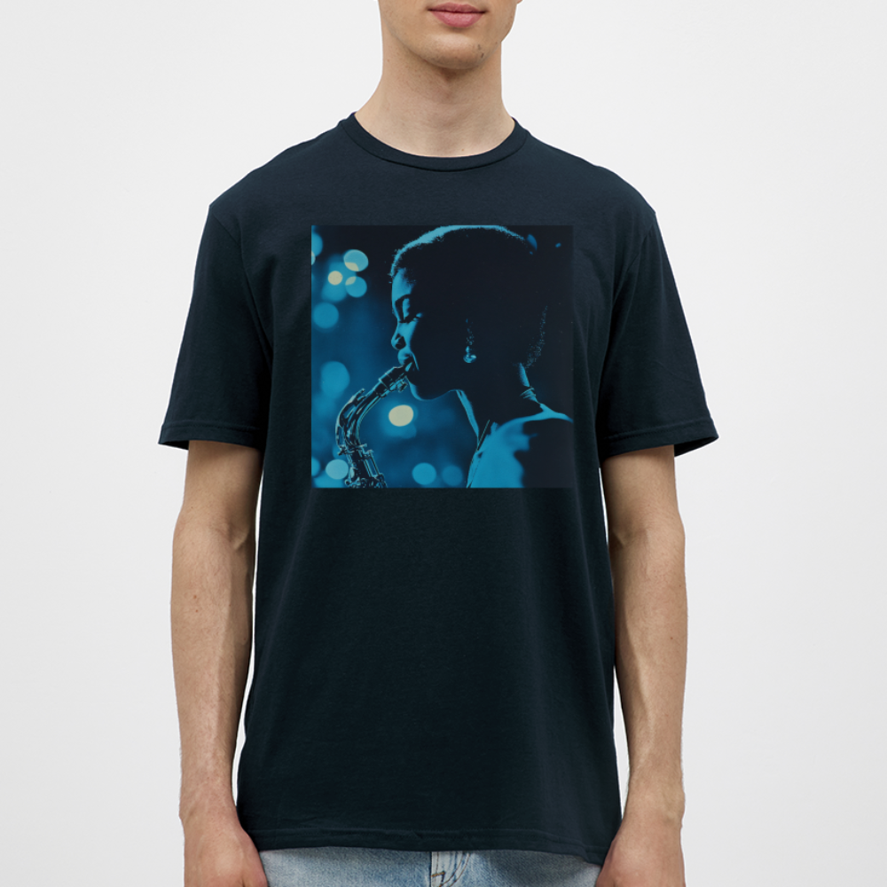 Blå toner i skymningen, T-shirt herr - marinblå