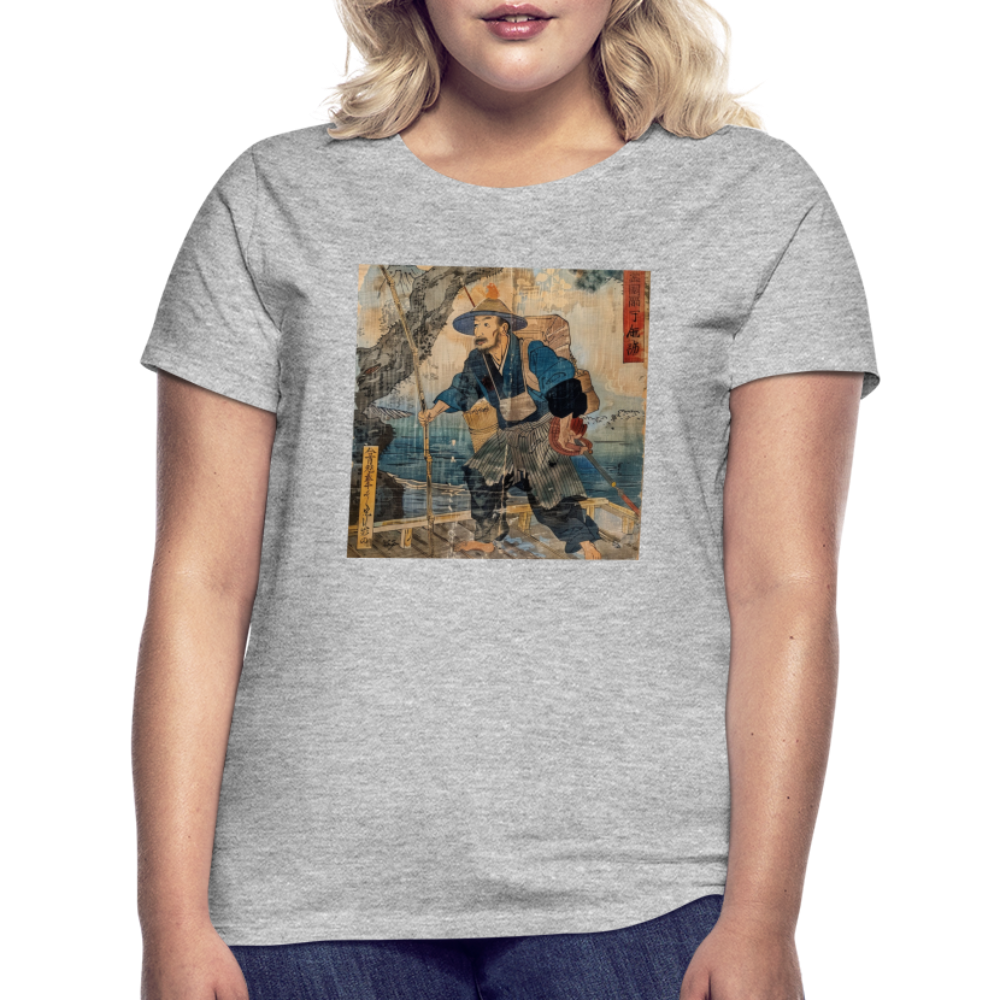 Fiskaren som bytte karriär, T-shirt dam - gråmelerad