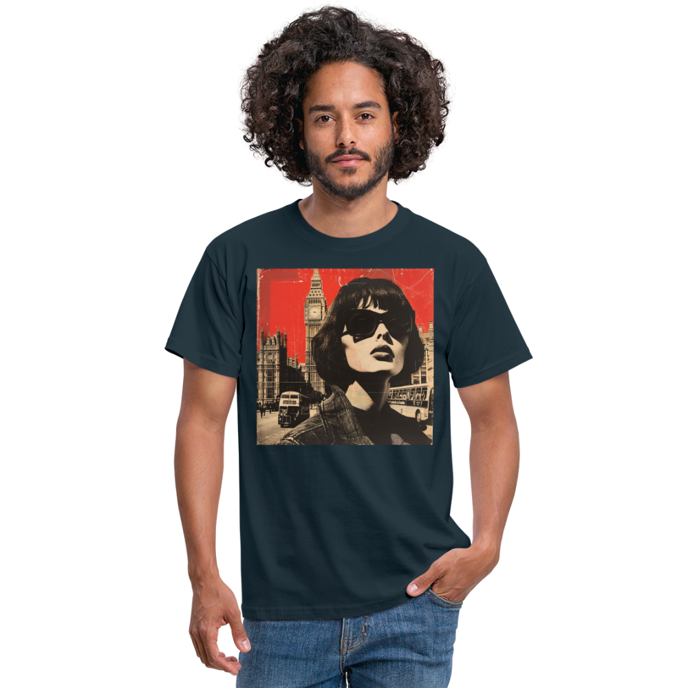 T-shirt herr - marinblå