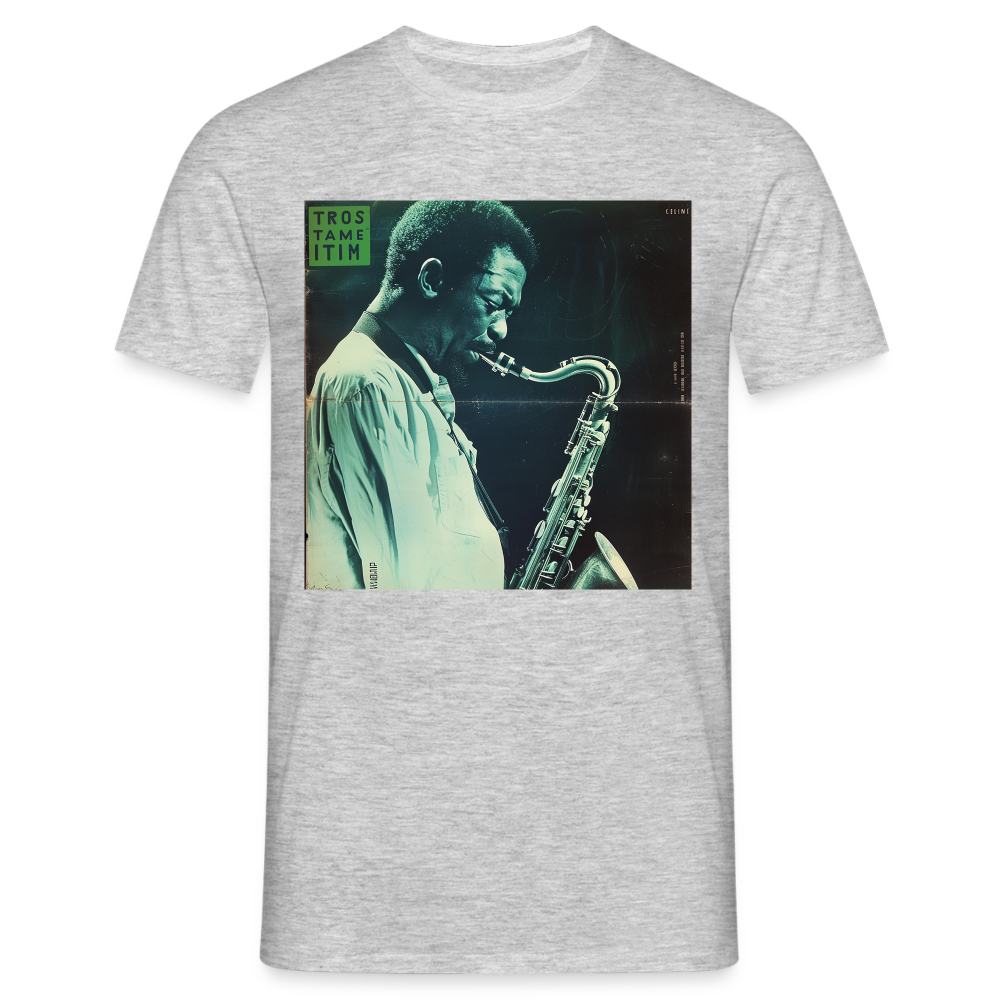 Gåtfull figur i jazzens underground, T-shirt herr - gråmelerad