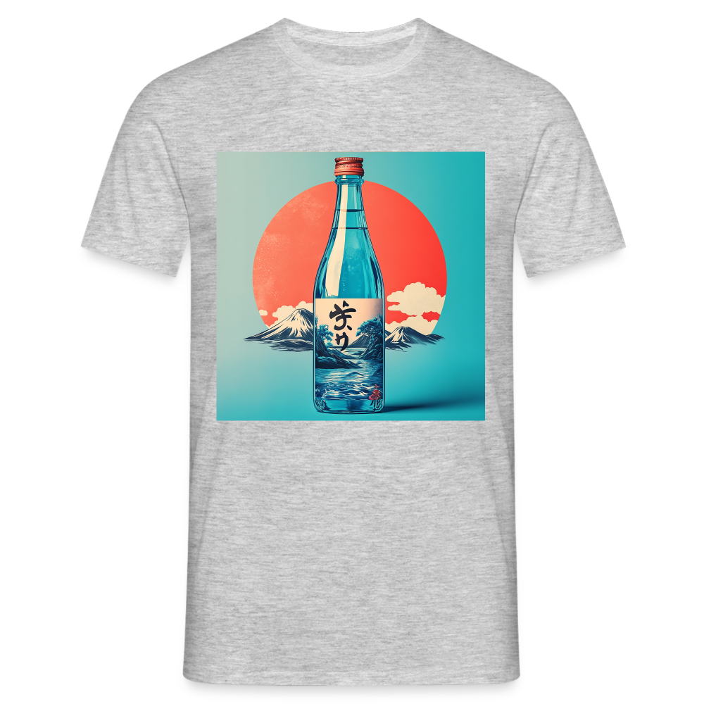 Stillhet i glas, T-shirt herr - gråmelerad