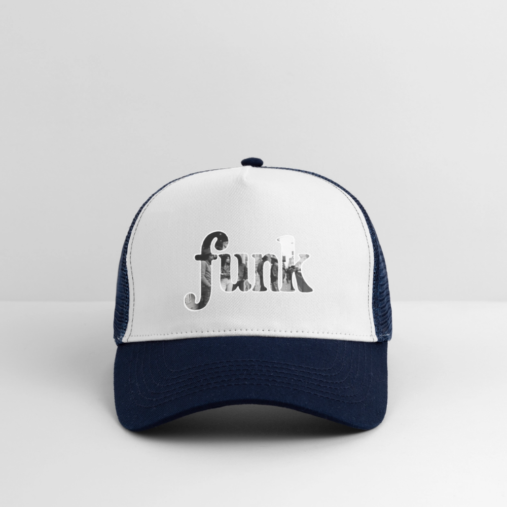 Funk Vibes, Trucker Cap - vit/marinblå