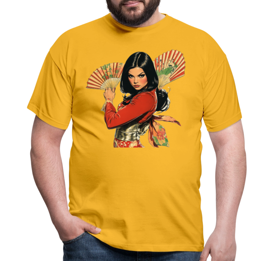 Dansen med Solfjädrar: Vindens krigare, T-shirt herr - gul