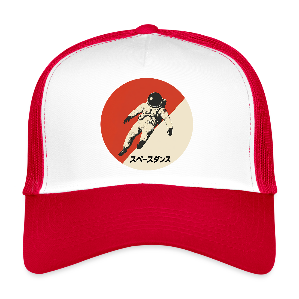 Space Dance, Trucker Cap - vit/röd