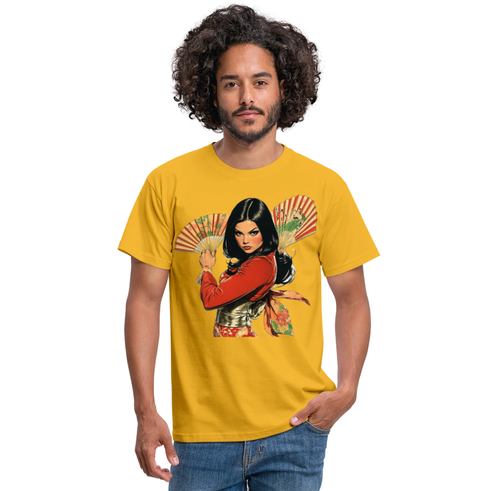 Dansen med Solfjädrar: Vindens krigare, T-shirt herr - gul