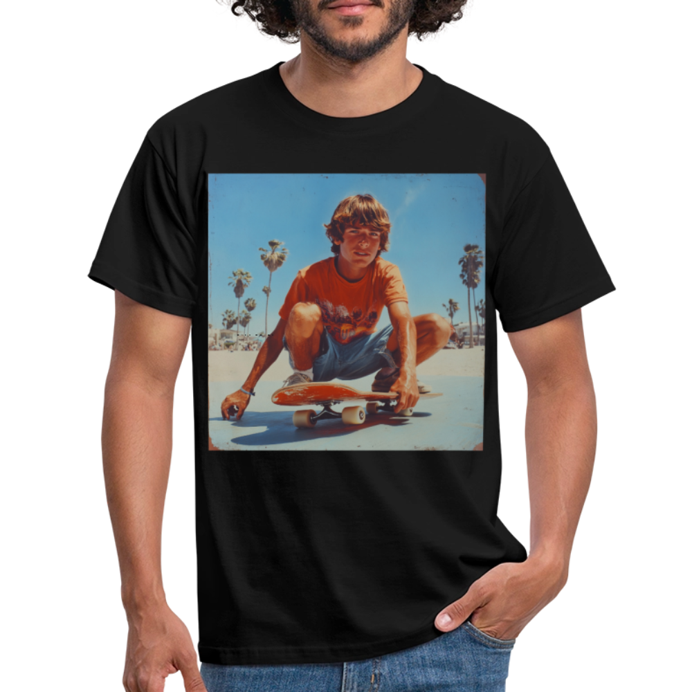 Sunset Vibes, 70s Style, T-shirt herr - svart