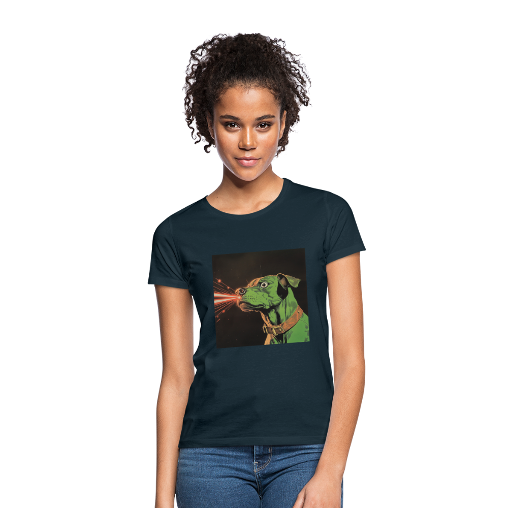 Strålhunden, T-shirt dam - marinblå