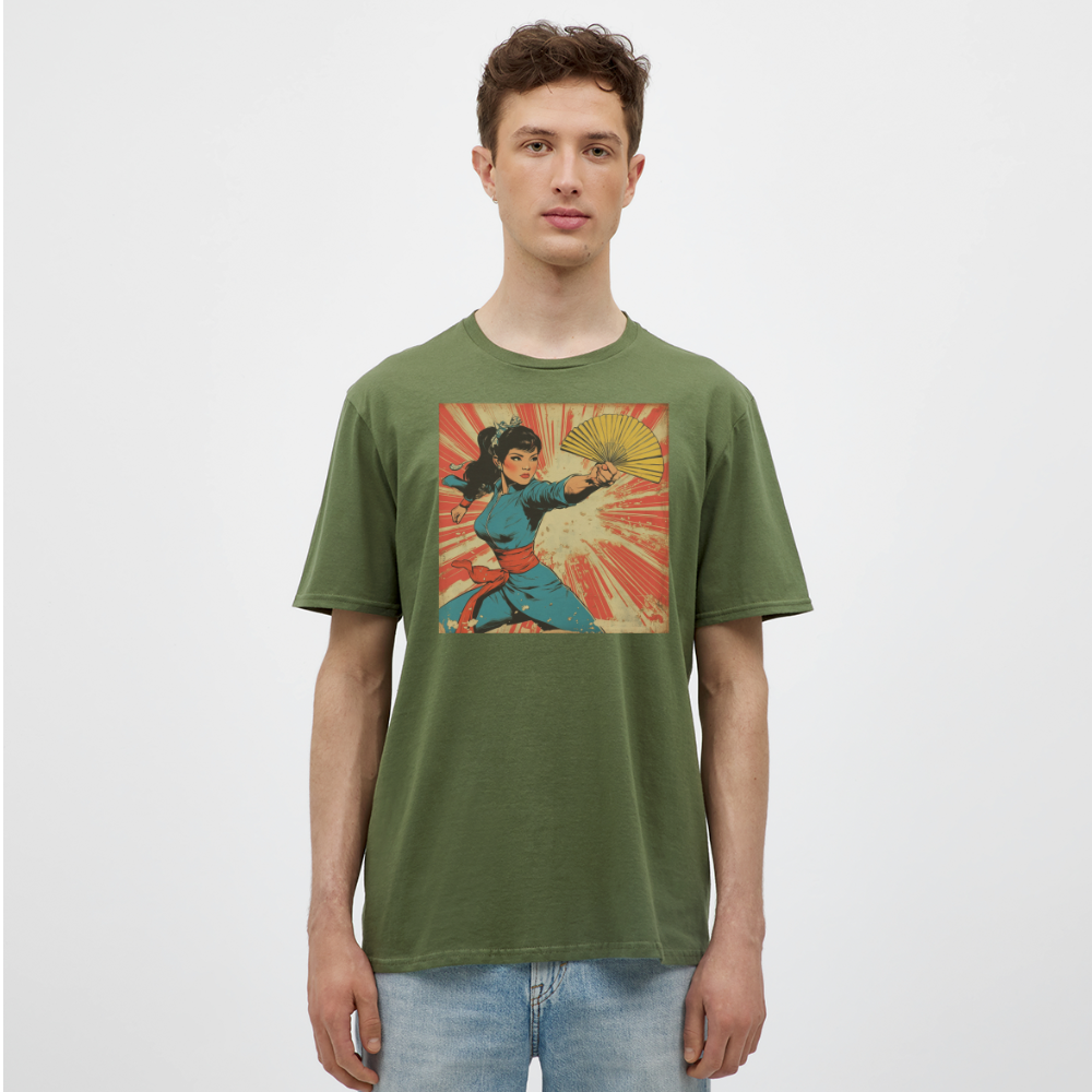 Solfjädern, T-shirt herr - Militärgrön