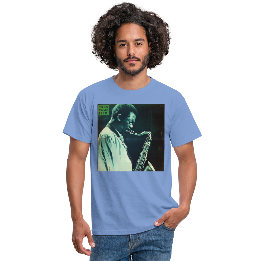 Gåtfull figur i jazzens underground, T-shirt herr - carolina blue