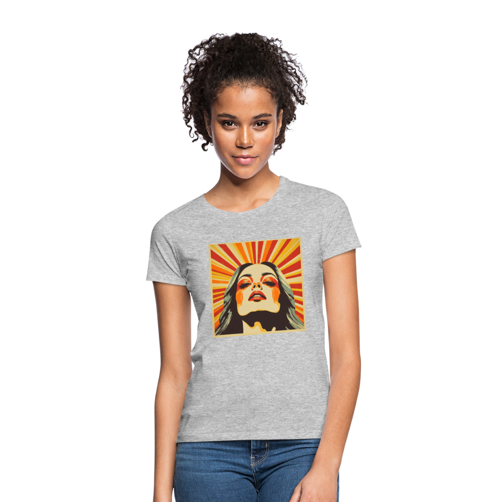 Sun Girl, T-shirt dam - gråmelerad