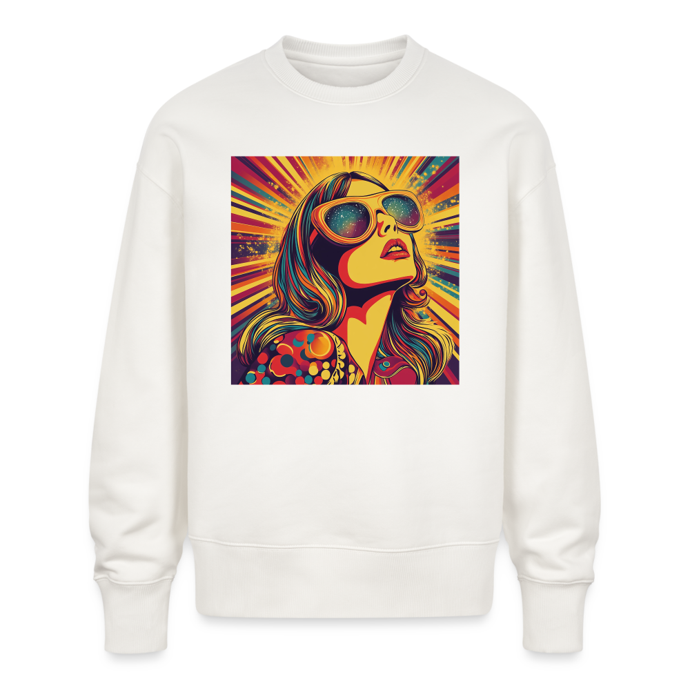 Disco Fever, Ekologisk oversizetröja RADDER unisex från Stanley/Stella - OFF WHITE