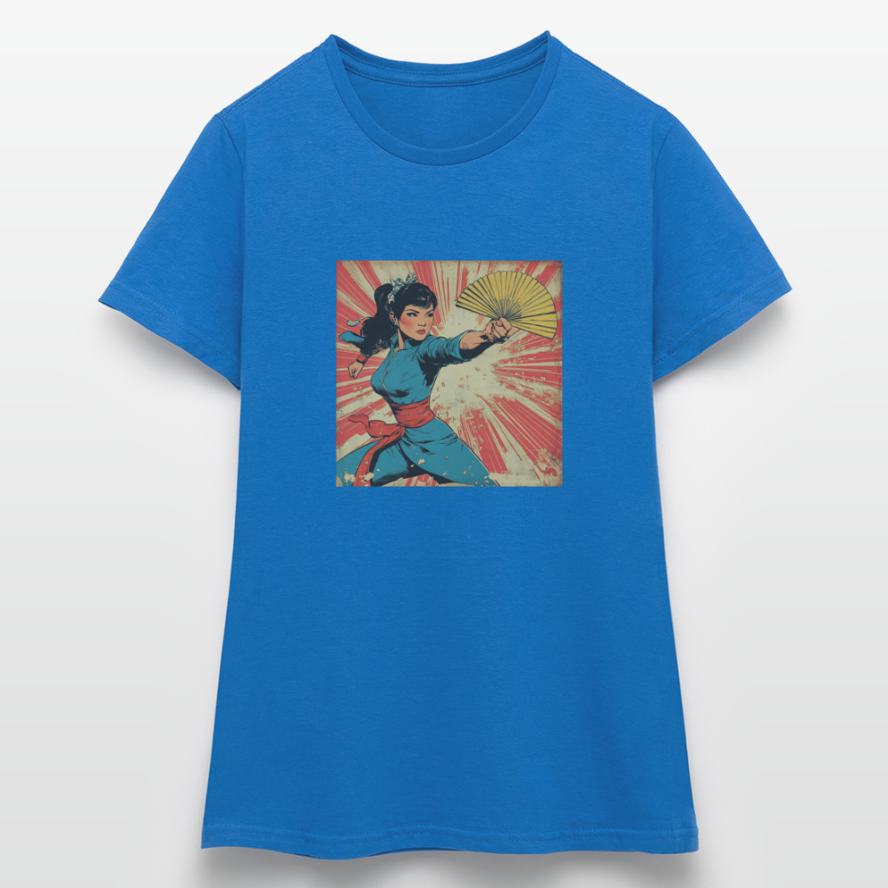 Solfjädern, T-shirt dam - royalblå