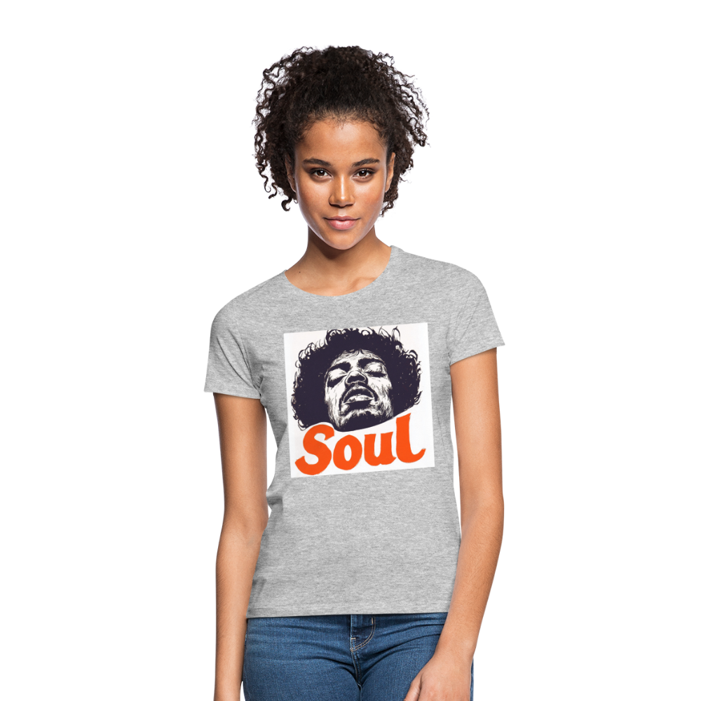 Soul, T-shirt dam - gråmelerad