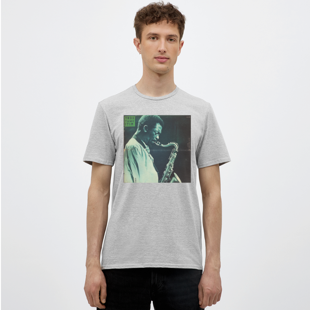 Gåtfull figur i jazzens underground, T-shirt herr - gråmelerad