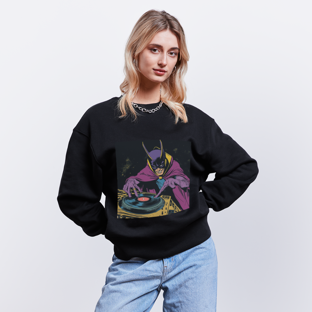 Purple Pulse, Ekologisk oversizetröja RADDER unisex från Stanley/Stella - svart