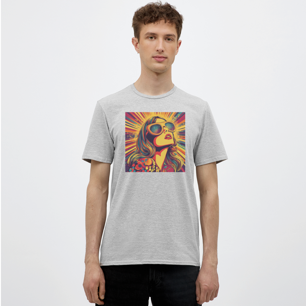 Disco Fever, T-shirt herr - gråmelerad