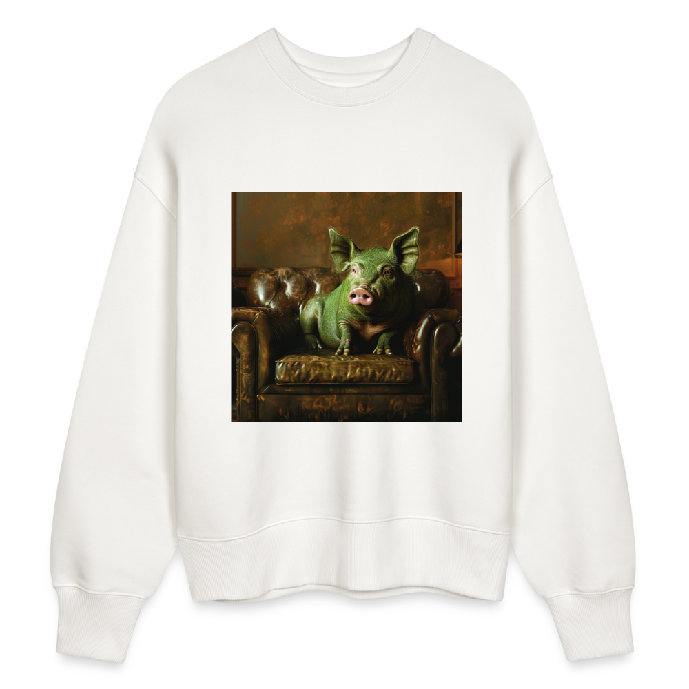 Grön Elegans, Ekologisk oversizetröja RADDER unisex från Stanley/Stella - OFF WHITE