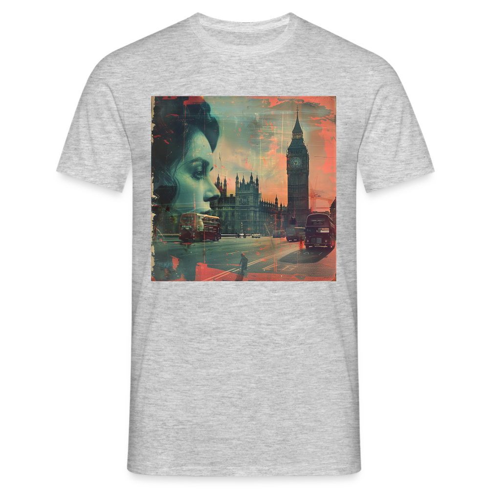The Beat of London, T-shirt herr - gråmelerad