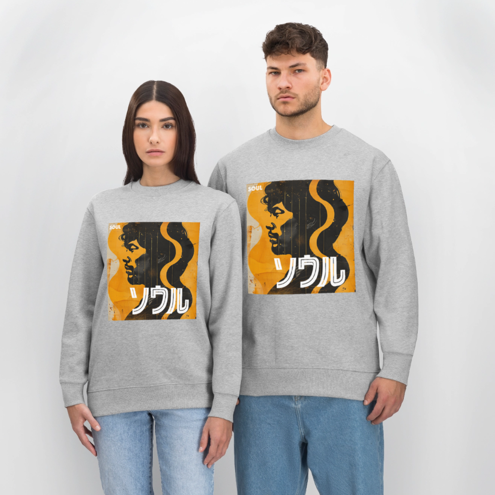 Nippon Grooves, Ekologisk sweatshirt CHANGER unisex från Stanley/Stella - gråmelerad