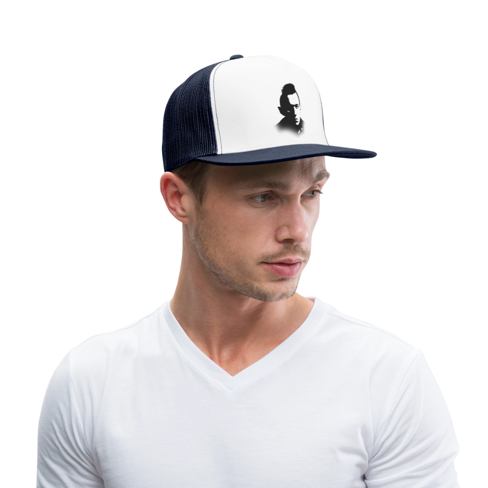 Stencil of Rebellion, Trucker Cap - vit/marinblå