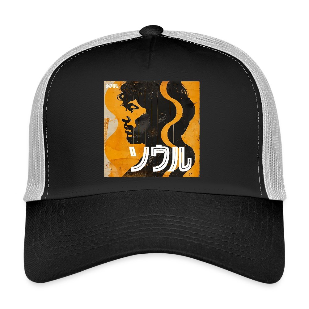 Nippon Grooves, Trucker Cap - svart/stengrå