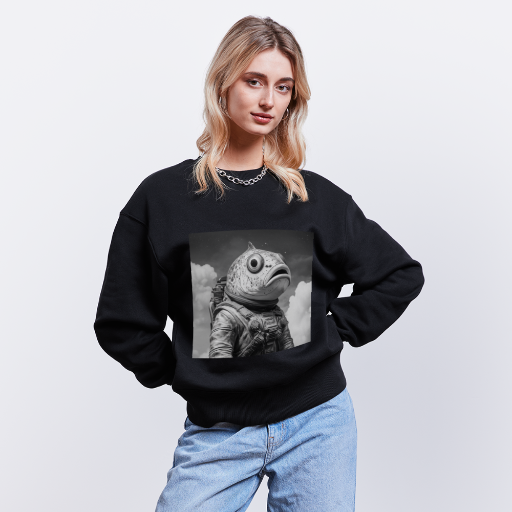 En ensam simtur i universum, Ekologisk oversizetröja RADDER unisex från Stanley/Stella - svart