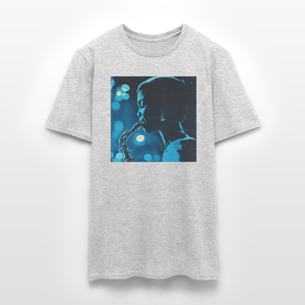 Blå toner i skymningen, T-shirt herr - gråmelerad