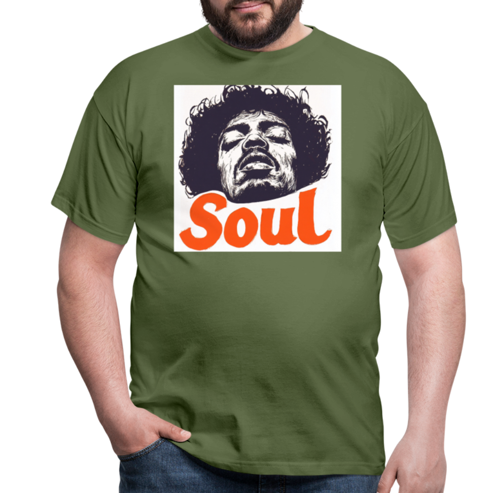 Kärlek, frihet och rättvisa, T-shirt herr - Militärgrön