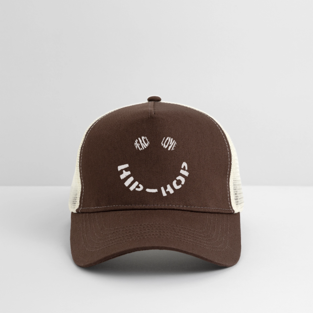 Peace, Love & Hip-Hop, Trucker Cap - brun/beige
