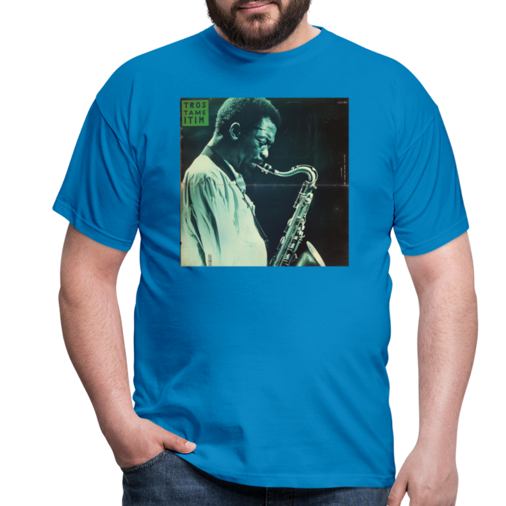 Gåtfull figur i jazzens underground, T-shirt herr - kungsblå