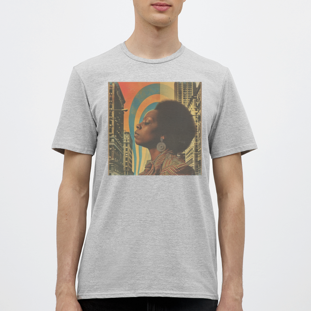 Jazz in the Moonlight, T-shirt herr - gråmelerad