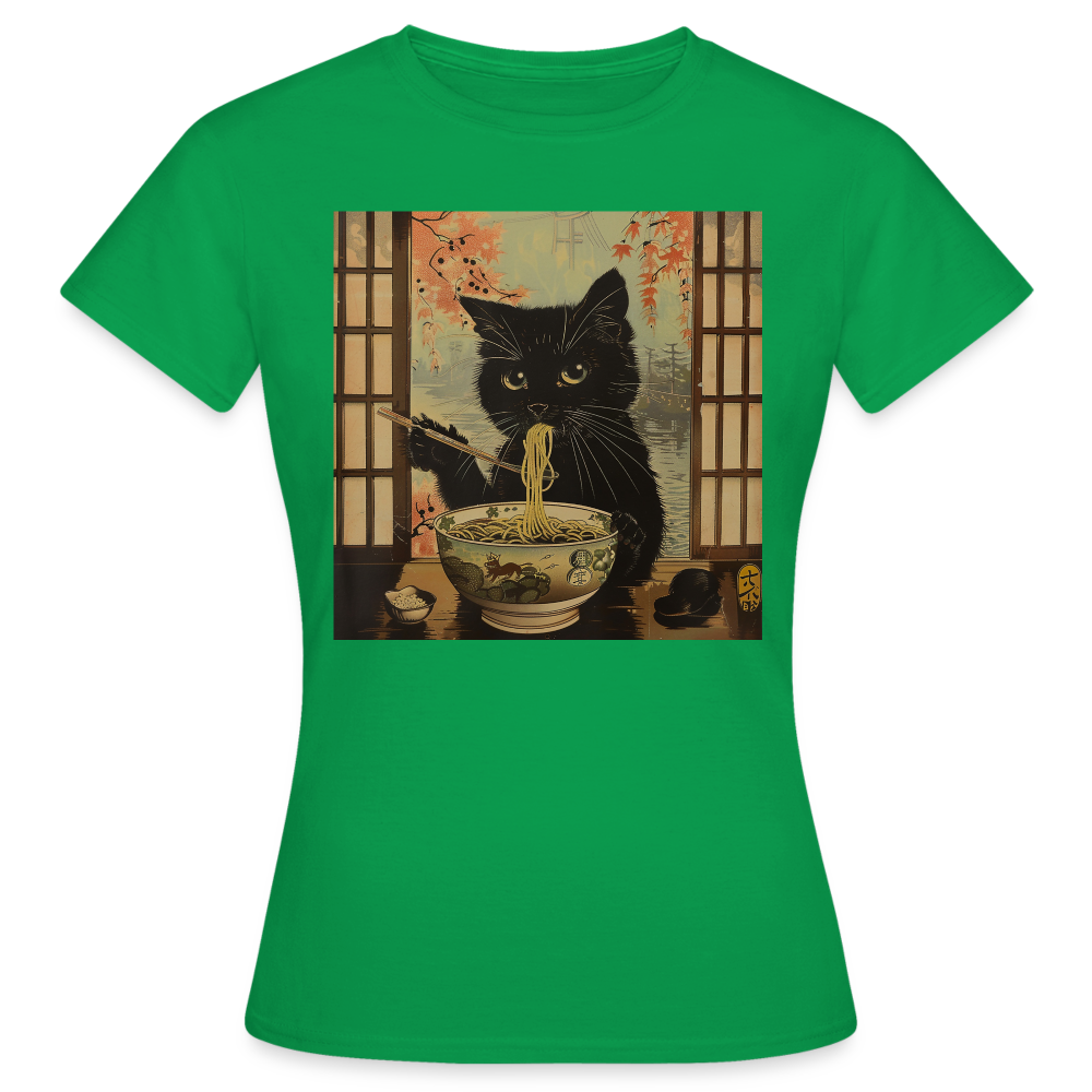 Ramenkatt, T-shirt dam - kellygrön