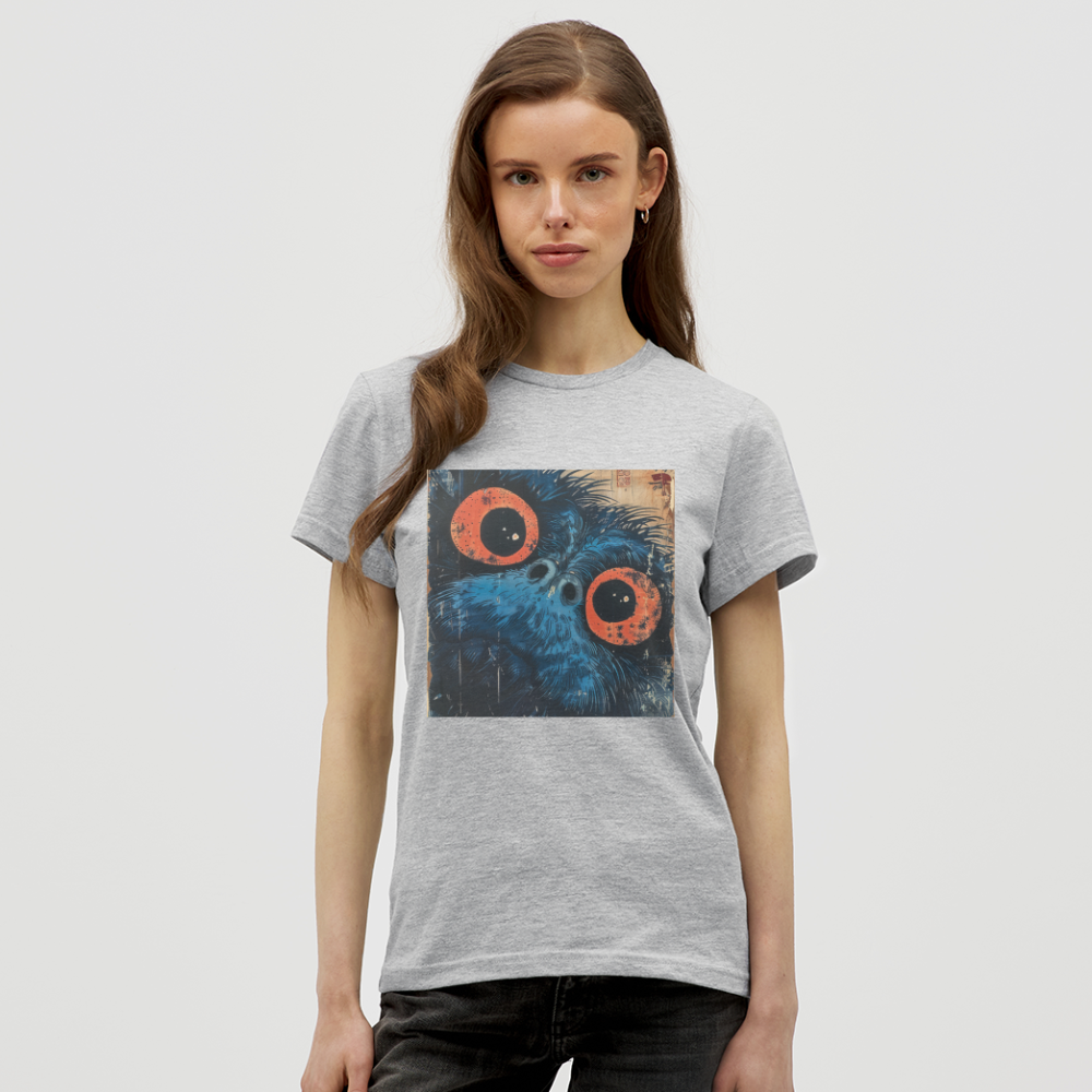 Den blå vännen, T-shirt dam - gråmelerad
