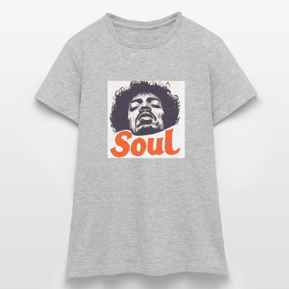 Soul, T-shirt dam - gråmelerad
