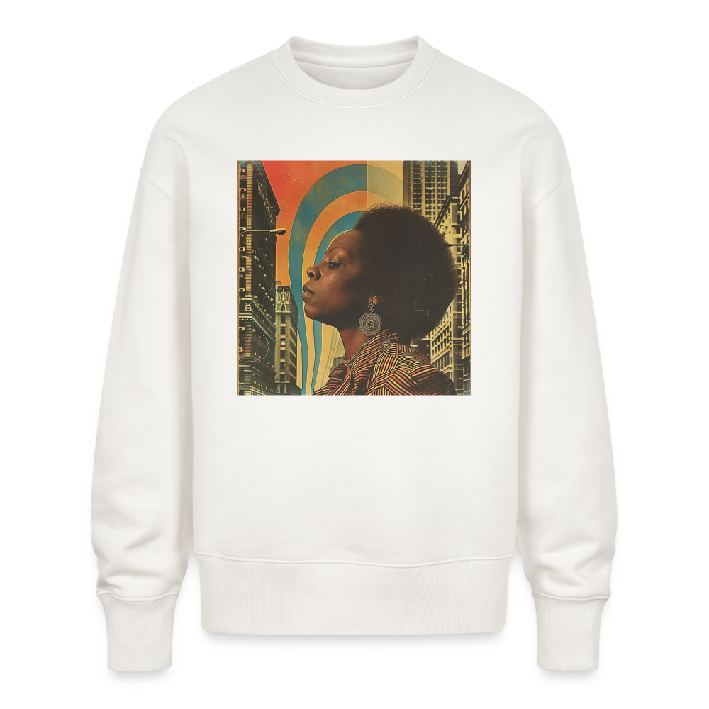 Jazz in the Moonlight, Ekologisk oversizetröja RADDER unisex från Stanley/Stella - OFF WHITE