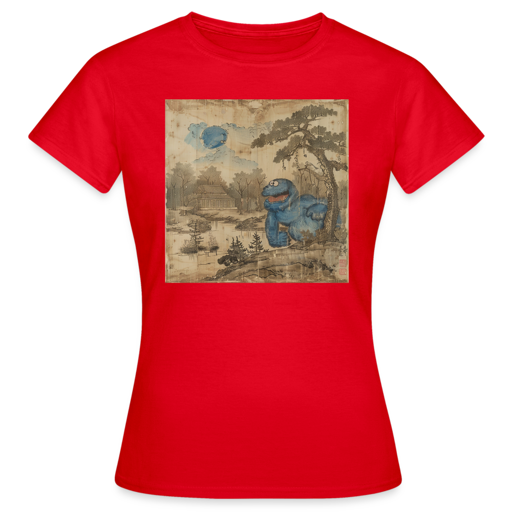 Uramiko vid floden, T-shirt dam - röd