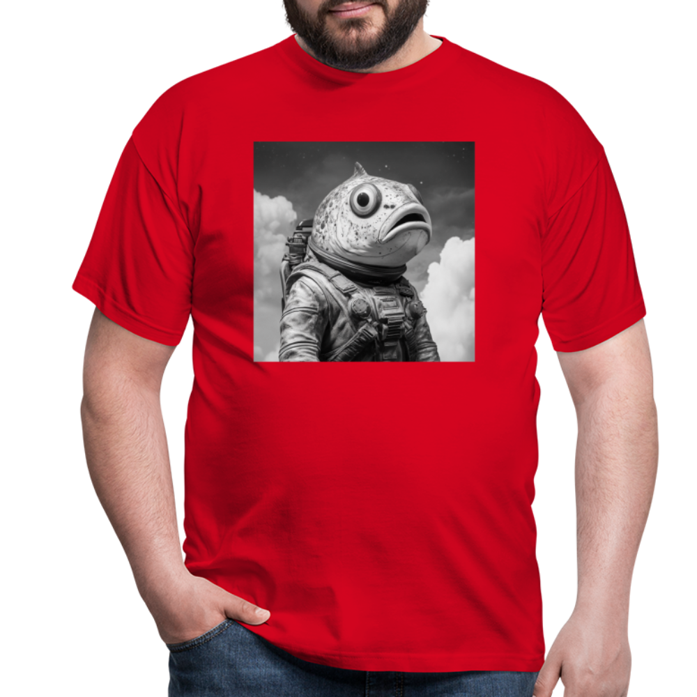 En ensam simtur i universum, T-shirt herr - röd