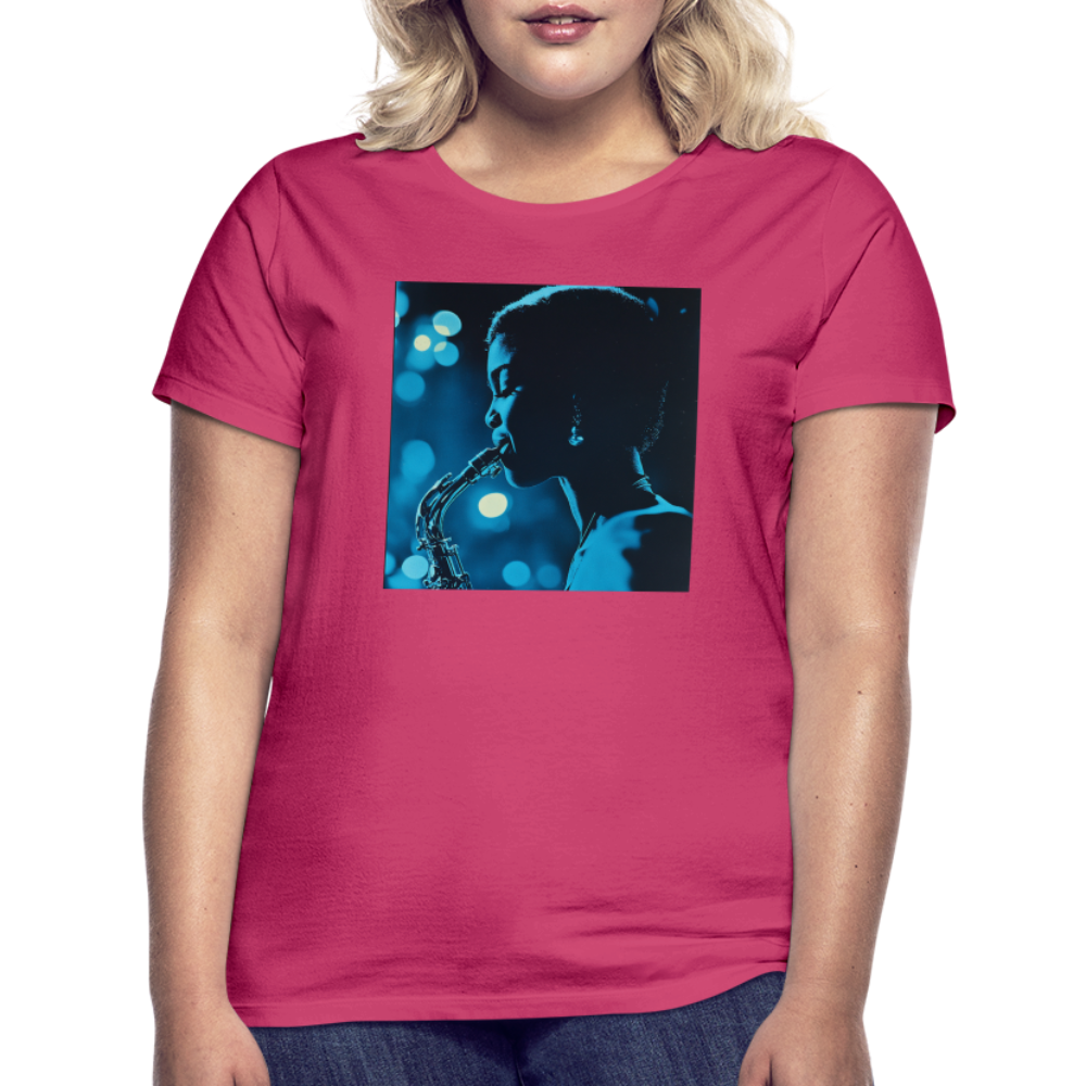 Blå toner i skymningen, T-shirt dam - azalea