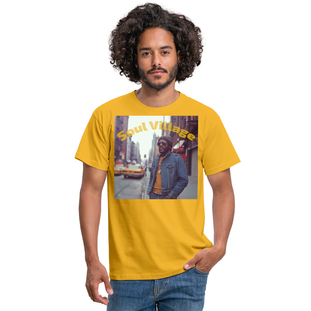 Soul Village, T-shirt herr - gul